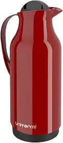 Garrafa Térmica Siena de Mesa para Chá e Café, 1 Litro, Bico Antigotas (Vermelha)