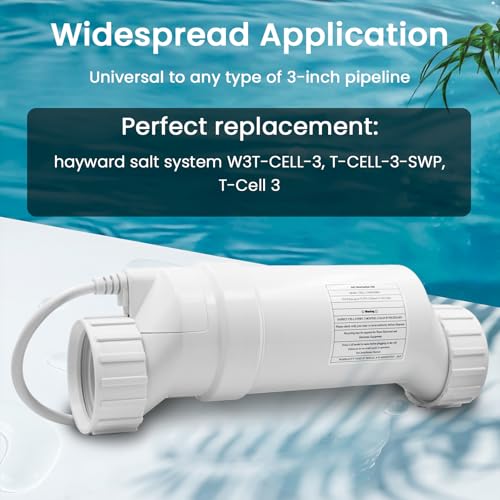 T-15 Salt Cell Replacement,Salt Water Pool Chlorinator System Compatible with Hayward Salt Chlorine Generator W3T-CELL-15, Up to 40,000 Gallons