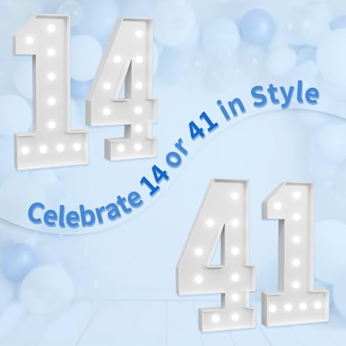 Image of imprsv Marquee Numbers Large 41st-Birthday Decorations: 4ft Light Up Number
