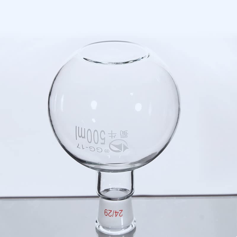 1 unids/Lote Capacidad 50/100/150/250/500/1000/2000ml matraz de Fondo Plano de un Solo Cuello matraz de reacción Redondo de Laboratorio de Cuello estándar (Size : 1000ml Caliber 19)