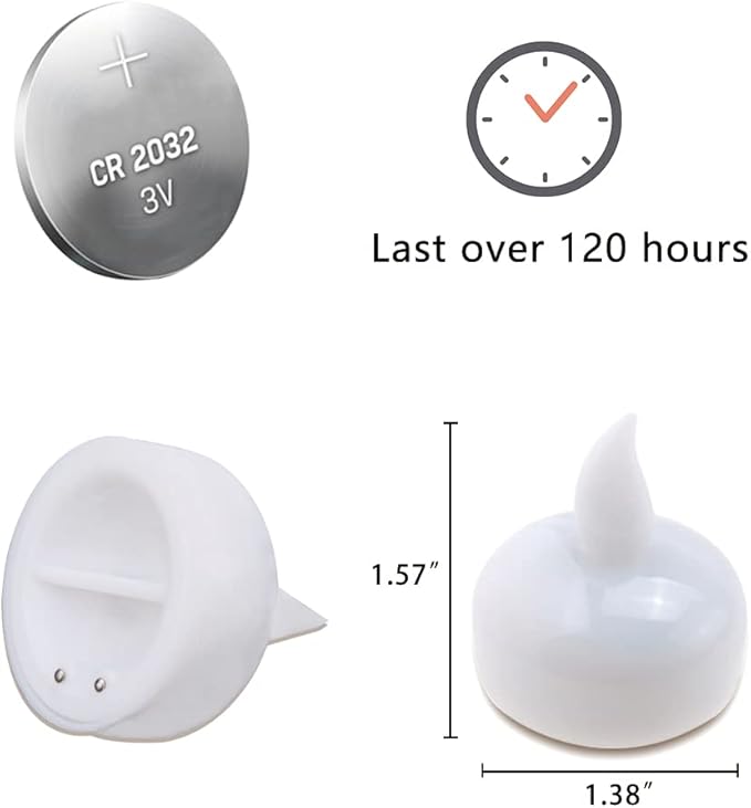 Novelty Place Novelty Place 12Pcs Waterproof Flameless Floating Tealights, LED Floating Candles Warm Yellow Flickering Tea Lights - Battery Operated Candles Decoration for Wedding, Christmas, Party, Pool, Pond photo 6