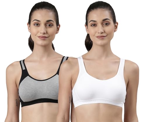 Image of Dollar Missy Pack of 2 Women's Cotton Wire-Free Moulded Sports Bra