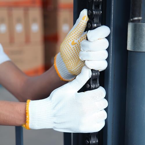 KASTWAVE 6 Packs Stretchable Gardening Gloves, Cut Resistant Gloves Protective Second Skin Working Gloves Fine Assembly, Constructions, Keeps Your Hands Cool (Yellow)