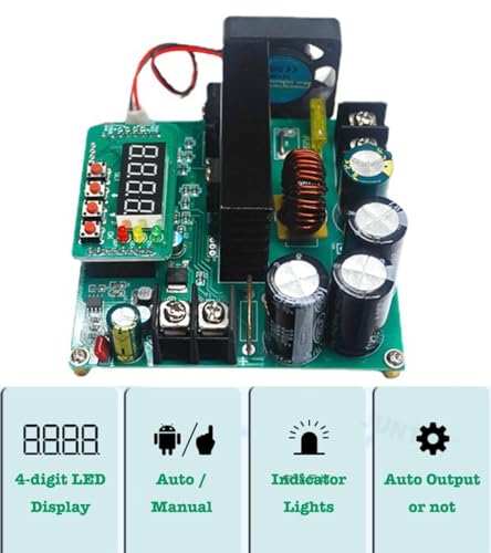 CNC DC Buck Converter, 15A 900W DC Step Up Voltage Converter, DC 8-60V to 10-120V Boost Converter, Adjustable DC Voltage Regulator, CV CC Step Up Module, Output 48V 24V 12V, LED Display3