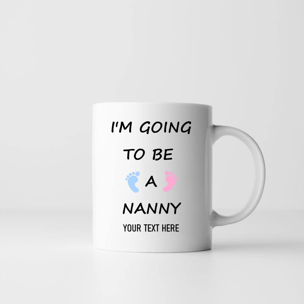 Ditzy Doll Personalised Mug - 11oz Funny Birthday Gift Custom Text Novelty Christmas Coffee Tea Joke Idea (Going to Be A Nanny)