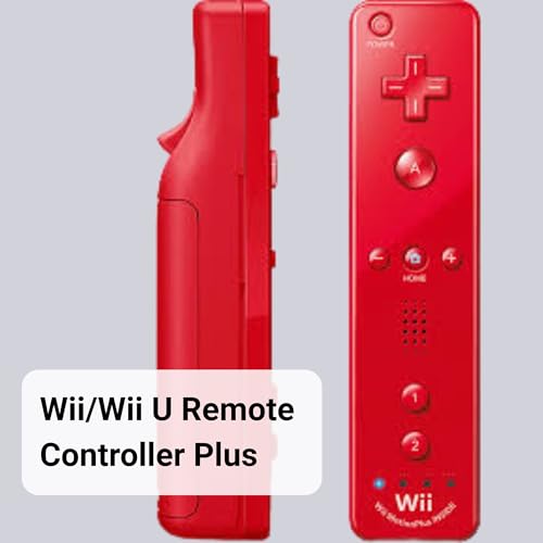 Image of Wii Remote with Motion Plus - Wireless Bluetooth Game Controller - Official Wii and Wii U Compatible - 2 Pack (Renewed) (Red)