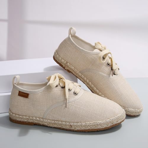 Breathable Knit Loafers for Women – Lightweight Slip-On Flats with Hemp Rope Sole, Striped Design, and Anti-Slip Wear-Resistant Outsole2