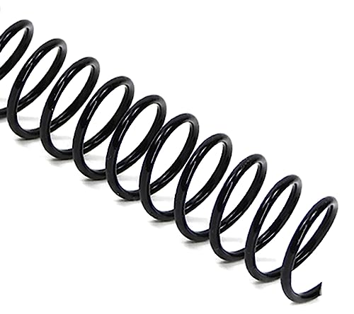 Rayson 15.9mm Plastic Spiral Coil Binding 3:1 Pitch, 5/8inch, 140 Sheets Capacity Black Coil Binding Spines - Versatile for Office and Educational Tasks, Pack of 100 by Rayson - Used condition - CA$42.43