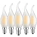 Produktbild Suncan 5 Stück C35 LED E14 Kerze Lampe 4W,LED Filament Glühlampen,Warmweiß 2700K,300LM,Ersetzt 25Watt Glühbirnen,AC 220V, Nicht Dimmbar,Matt Glass