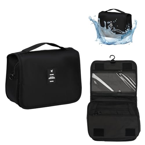 Beauty Viaggio con Gancio, Beauty Case Impermeabile Pieghevole, Beauty da Appendere per Donna e Uomo