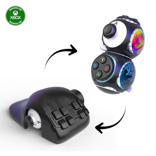 ByoWave Proteus Builder One-Handed Gaming Controller for PC, Steam Deck & Xbox Series X|S – Advanced Remapping & Macro Buttons, RGB Lighting, Ergonomic 3D Printed Shell – Neonpixels Limited Edition