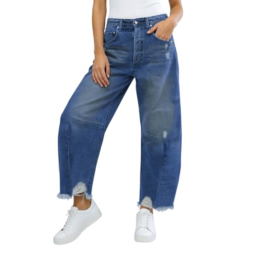 Jean baggy femme déchiré idéal pour vos sorties streetwear et moments détente