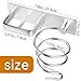 YUET Hair Dryer Holder Hairdryer Station Wall Mounted Spiral Shelf Bracket Stand Hanger Straightener Organizer Blow Storage with Holes Rack For Bathroom Aluminum Professional (Silver)