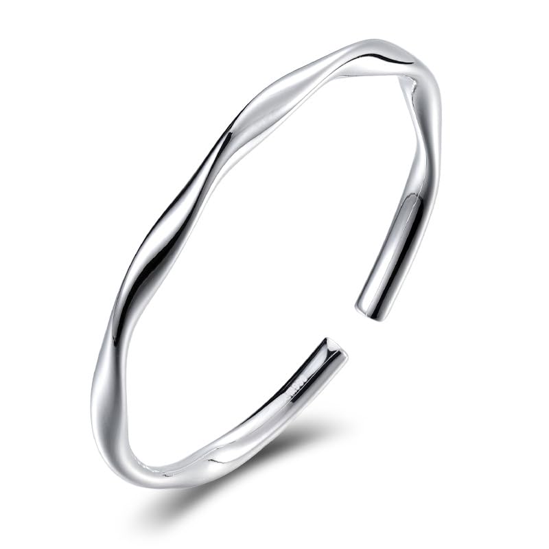 Bracelet jonc pour femme argent 999 StarGems accessoire chic de tous les jours