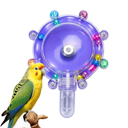 Rotating Bird Exercise Wheel, Foraging and Treat Toy, Cockatiel Fun Activity, Interactive Parrot Enrichment Tool, Safe Pet Playg