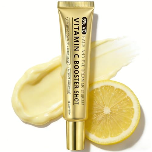 Vitamin C Booster Shot Serum, Vitamin C Serum for Face with Glutathione, Niacinamide and Vitamin E for Dark Spot Care, Eye Cream for Dark Circles, Fine Lines & Wrinkles,Anti-Aging Korean Skincare 30ml