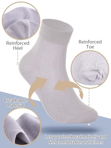 Campsis Men's Viscose Ankle Socks, Cotton Dress Socks, Soft Ankle Sock for Daily(5 Pairs)3