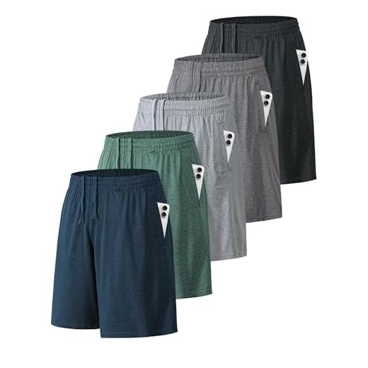 BALENNZ Athletic Shorts for Men with Pockets and Elastic Waistband Quick Dry Activewear