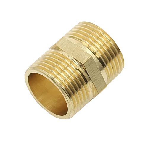 Adaptador de latón 1/8 BSP macho manguito hexagonal para fontanería 2