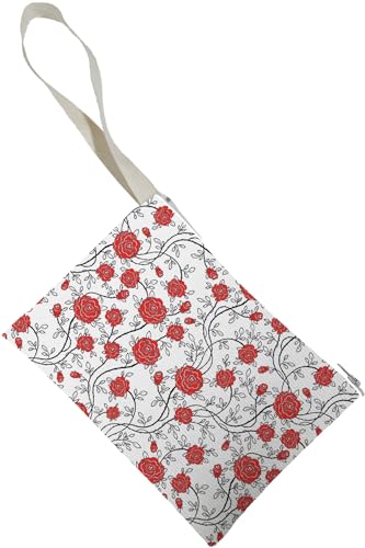 Çanta, Unisex Lale Desenli Portföy Clutch