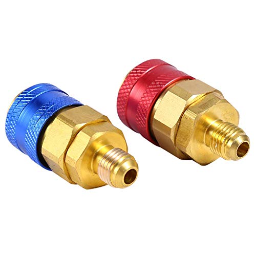 Conector rápido de latón para aire acondicionado R134a miniatura 2
