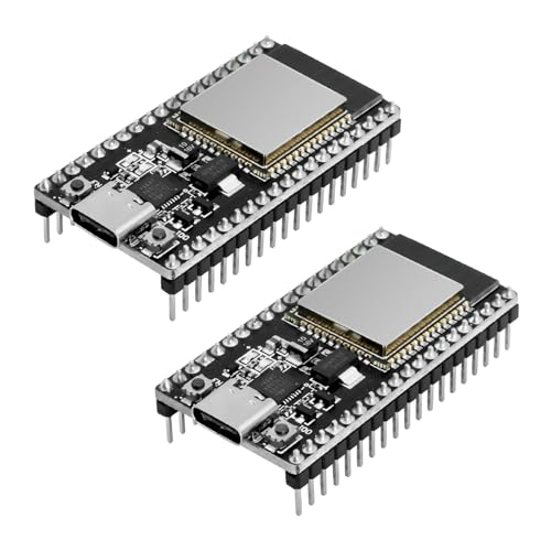 2PCS ESP32 Development Board USB-C Compatible with Arduino ESP32 Supports ESP32 WROOM Module Dual-Core 240MHz Microcontroller ESP32 Devkit V1 for IoT Projects