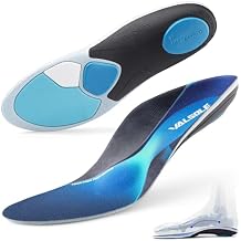 VALSOLE Dynamic Sport Insoles - Superior Performance 3D DAPT Arch Support Insoles for Men and Women - Shock Absorption Orthotic Inserts to Help Relief Foot Pain, Distribute Rressure