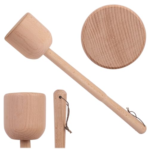 KADAX - KADAX Pilon à choucroute en bois 41 x 7,5 cm pour fermentation de choucroute, pilon en bois, pilon manuel