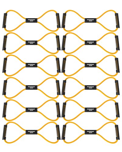 12 Pack Figure 8 Resistance Bands Set - Exercise Bands