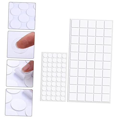 Zerodeko 200Pcs Non-Marking Glue Point Car Posters Automotive Stickers Wick Stickers Clear Balloon Two Sided Adhesive Circle Dot Labels Removable Sticky Putty Adhesive Point Sticker #TOP7