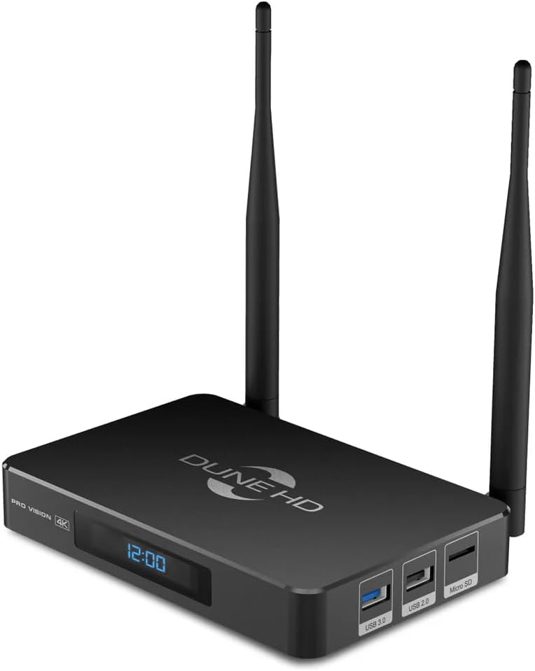 Dune HD Pro Vision 4K, Media Player, Android Box, Dolb Visio, Atmo, S905X4-J, HD-Audio, HDMI, 2.1, BT 5, WiFi, 1Gbit, USB 3.0, 4GB / 64GB, Optical S/PDIF, 4Kp60, 1080p, AVone