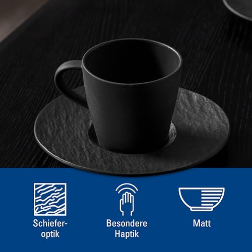 Taza de café Villeroy & Boch porcelana 7.5 oz negra miniatura 5