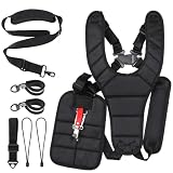 Threlaco 2 Pcs Black Comfort Padded Double Shoulder Strap Padded Belt, Trimmer...