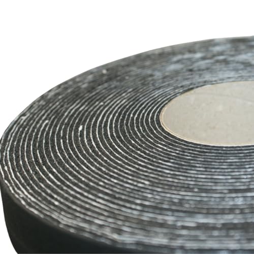 PROFIVENT.DE Kautschuk Selbstklebeband 3mm STARK 50mm bis 100mm BREIT 15m LANGE für Heizungs- Lüftungs- und Klimaanlagen Hitzebeständig (100mm x 3mm x 15m)