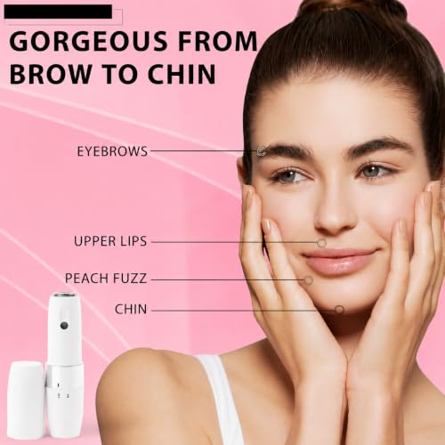 Image of Facial Hair Removal Machine For Face, Chin, Cheek, Eyebrow, Upper Lip Hair Removal for Women, USB RECHARGEABLE Epilator Machine for Women
