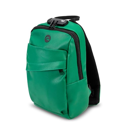 Skunk Uno Cross Body Backpack (Green Leather)