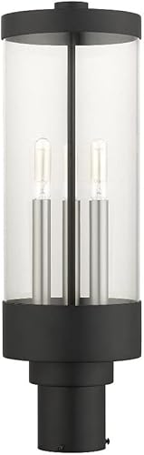 Miniatura 2 de Livex Lighting 3 Lt - Farol negro texturizado para exteriores