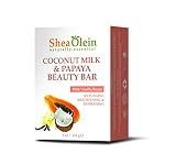 SheaOlein Naturally Essential COCONUT MILK & PAPAYA SOAP WITH VANILLA BEANS