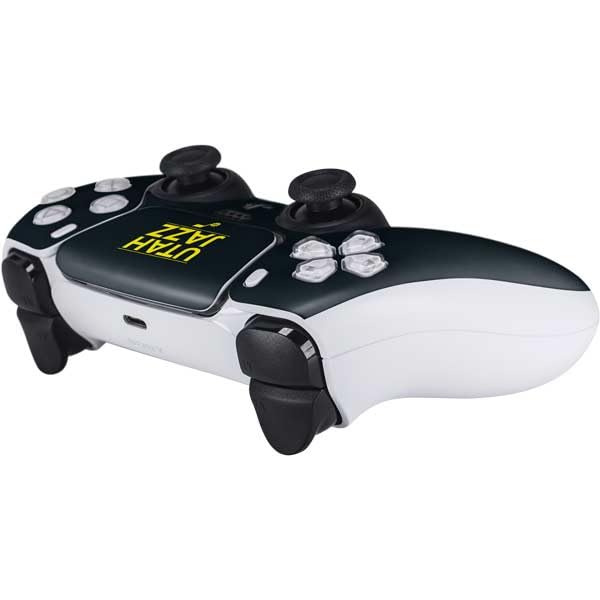 Skinit Decal Gaming Skin Compatible with PS5 Controller - Officially Licensed NBA Utah Jazz Standard - Black Design