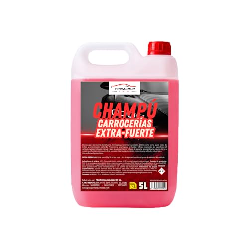 Champú de Carrocería Extra Fuerte 5L – Limpiador Profesional para Coche, Elimina Suciedad Difícil, Espuma Activa, Alto Rendimiento, Elimina Suciedad Incrustada, Acabado Brillante