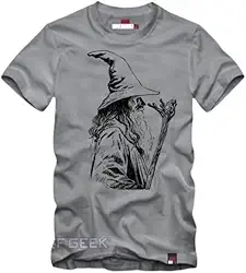 Camiseta Gandalf O Senhor Dos Anéis-hobbits Cinza Mescla