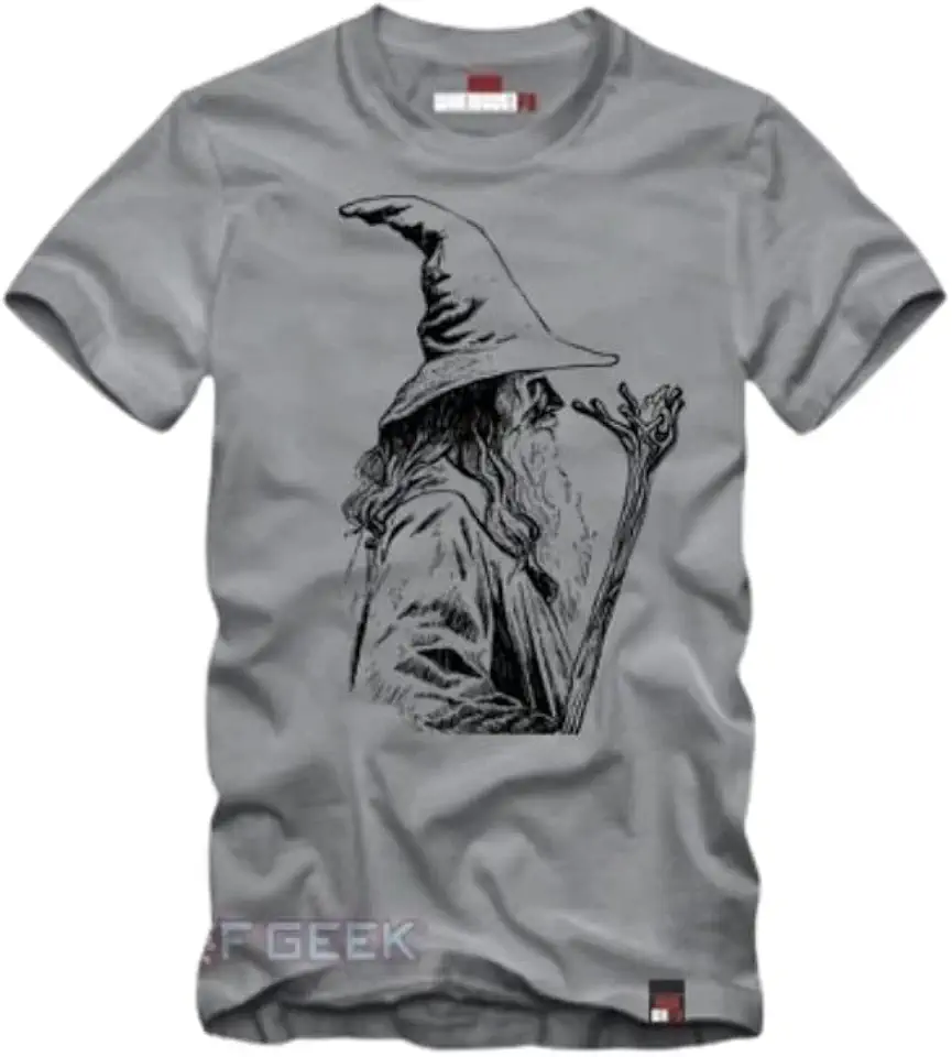Camiseta Gandalf O Senhor Dos Anéis-hobbits Cinza Mescla