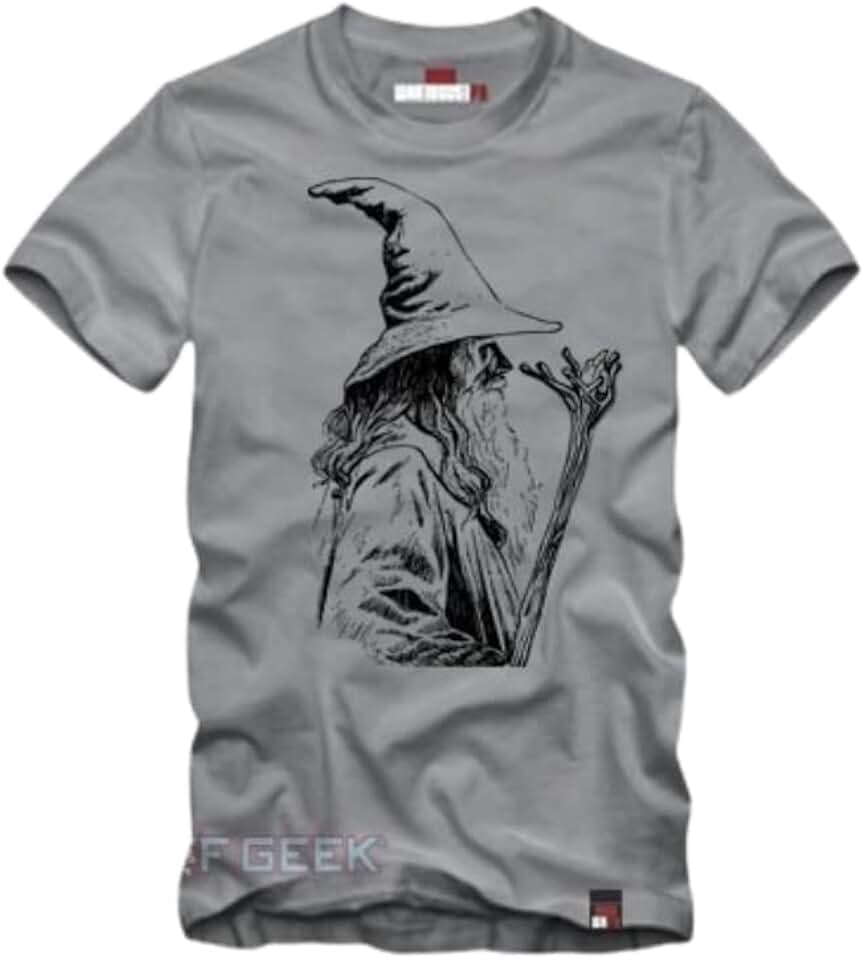 Camiseta Gandalf O Senhor Dos Anéis-hobbits Cinza Mescla