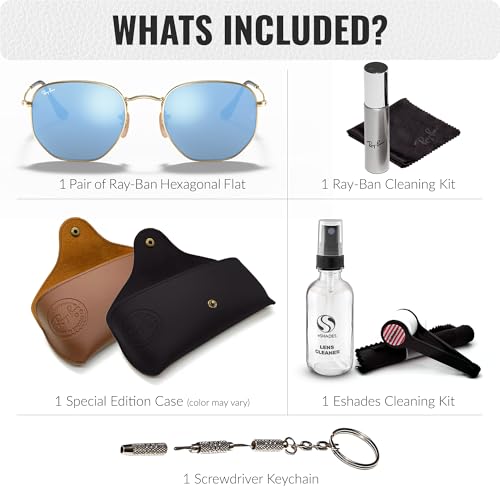 Image of Ray-Ban RB3548N HEXAGONAL FLAT LENSES Sunglasses w /Official Eyewear Kit