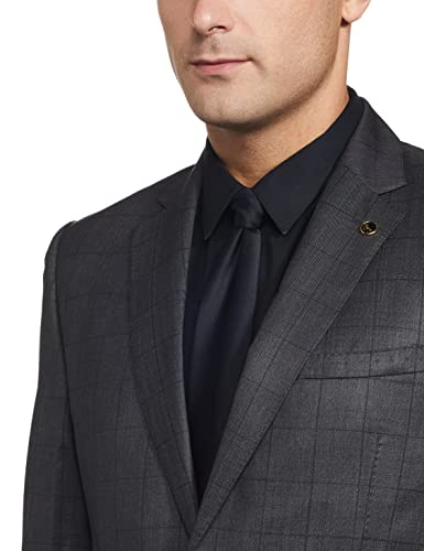 Image of Park Avenue Wool Men's Full Sleeve LUXUS FIT Medium Grey Formal Suit