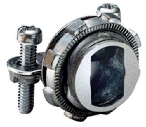 Bridgeport 566-DC2 1/2" KO Connector with Strap, Two Screws and Rectangular Throat (100)