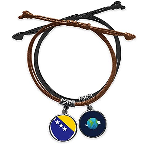 Pulsera de Bosnia y Herzegovina de cuero el regalo conmemorativo perfecto