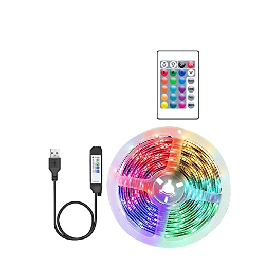 Tira de luz LED RGB 5050 de 20 metros con control Bluetooth e iluminación flexible USB de 5V