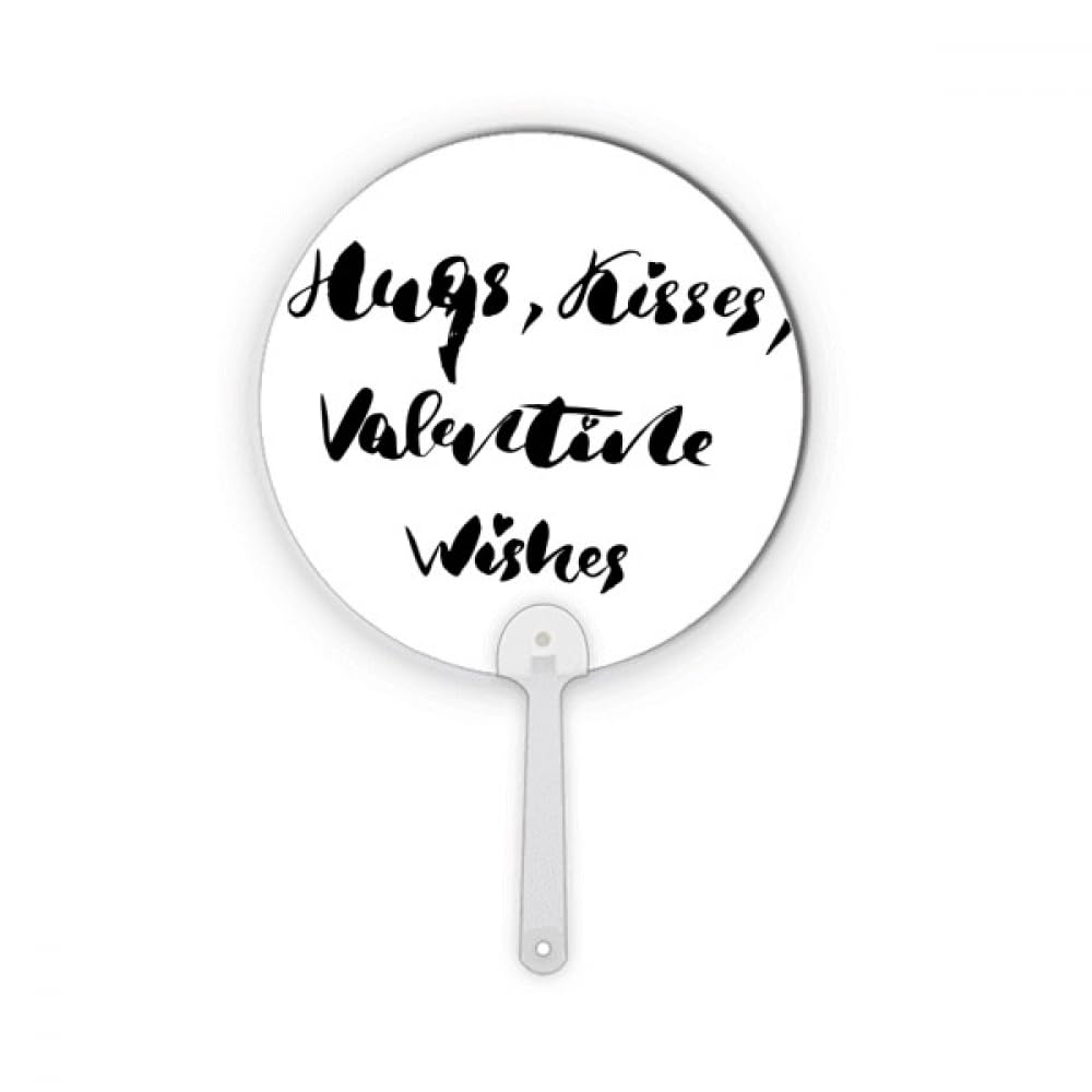 Éventail rond en plastique Hugs Kisses pour embellir vos tables de mariage et fêtes