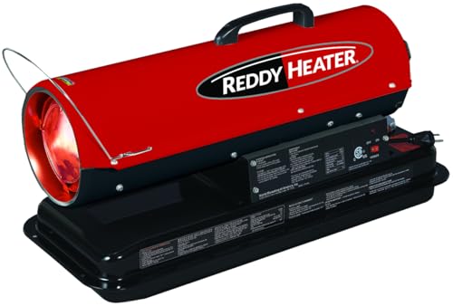 Reddy Heater 50,000 BTU Forced Air Heater, Kerosene Space Heater for Construction, Workshop & Garage Use, Multi-Fuel, 120V, CSA Certified, Portable & Powerful - RFA50